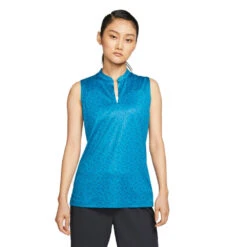 Nike Dri-FIT Blade Print Womens Sleeveless Golf Polo -Prime Golf Shop 10278 301GREENABYSS