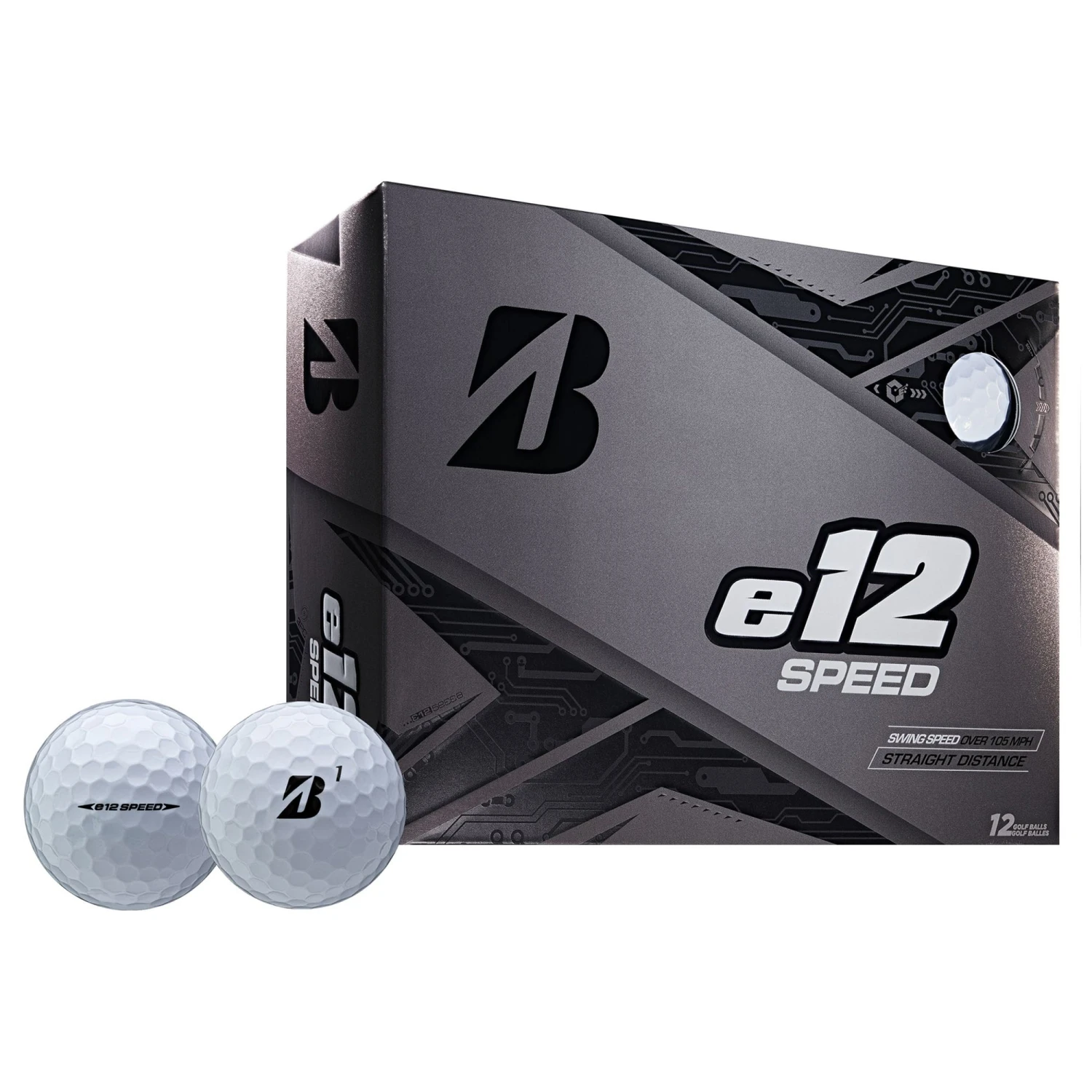 Bridgestone E12 SPEED White Golf Balls - Dozen 3 Bridgestone E12 SPEED White Golf Balls - Dozen