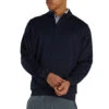FootJoy Drop Needle Half Zip Navy Mens Golf Pullover 1 FootJoy Drop Needle Half Zip Navy Mens Golf Pullover -Prime Golf Shop 11729