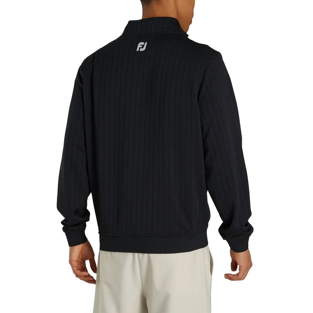 FootJoy Drop Needle Half Zip Black Mens Golf Pullover 4 FootJoy Drop Needle Half Zip Black Mens Golf Pullover - Image 2