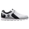 FootJoy Pro Spikeless White-Black Mens Golf Shoes - Cosmetic Blem -Prime Golf Shop 16421