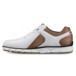 FootJoy Pro Spikeless White-Taupe Mens Golf Shoes - Cosmetic Blem -Prime Golf Shop 16422 2