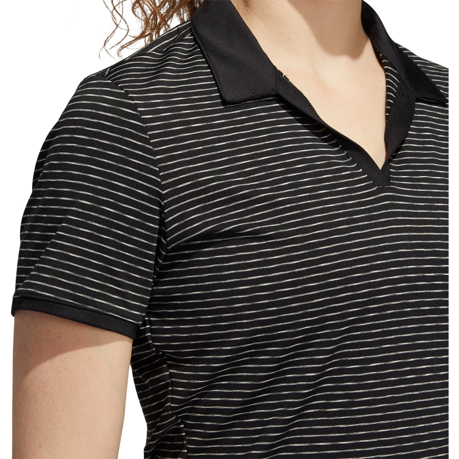Adidas Golf Adidas Ultimate365 Space-Dyed Striped Womens Golf Polo 4 Adidas Golf Adidas Ultimate365 Space-Dyed Striped Womens Golf Polo - Image 2
