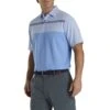 FootJoy Lisle Engineered Pinstripe Self Collar Lagoon Mens Golf Polo -Prime Golf Shop 20225 LAGOONWHTNVY