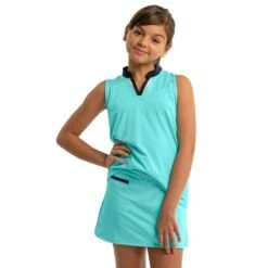 Lucky In Love Birdie Girls Sleeveless Golf Polo -Prime Golf Shop 20455 OPAL470