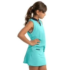 Lucky In Love Birdie Girls Sleeveless Golf Polo -Prime Golf Shop 20455 OPAL470 1