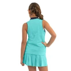 Lucky In Love Birdie Girls Sleeveless Golf Polo -Prime Golf Shop 20455 OPAL470 2