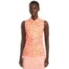Nike Dri-FIT Printed Womens Sleeveless Golf Polo -Prime Golf Shop 20526 BRGHTMANGO854