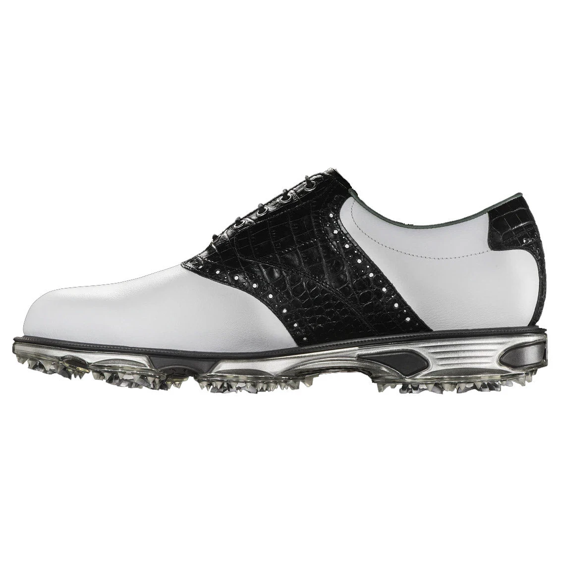 FootJoy DryJoys Tour White Black Mens Golf Shoes 4 FootJoy DryJoys Tour White Black Mens Golf Shoes - Image 2