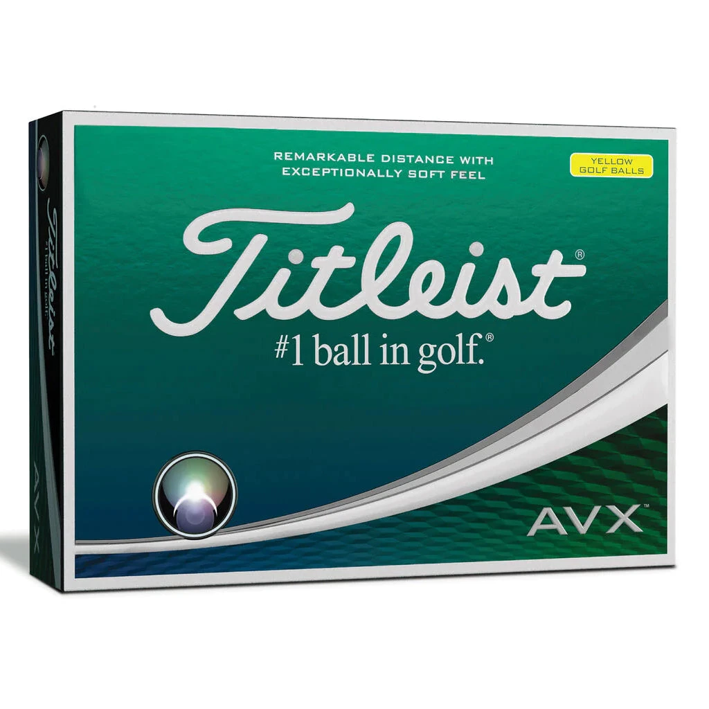 Titleist AVX Yellow Golf Balls - Dozen 3 Titleist AVX Yellow Golf Balls - Dozen