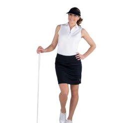 JoFit Jacquard Sleeveless Womens Golf Polo -Prime Golf Shop UT122 WHTWHITE 1