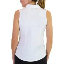 JoFit Jacquard Sleeveless Womens Golf Polo -Prime Golf Shop UT122 WHTWHITE 2